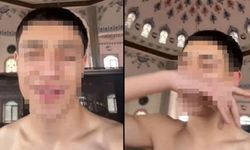 Camide yarı çıplak video çekip paylaşan çocuk gözaltına alındı