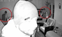 Güvenlik kamerasından 'çık oradan' diye seslendi, hırsız korkudan kaçtı!