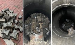 Yürüyen merdivenleri bozanlar görevde! İSKİ'nin su kanalını parke taşıyla tıkadılar!