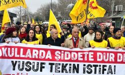 Öğretmenler şiddete karşı iş bıraktı! 'Yusuf Tekin istifa'