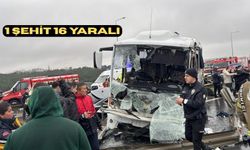 Başakşehir'de polis servis aracı kaza yaptı