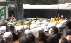 Maden işçilerinin yürüyüşüne polis müdahalesi!