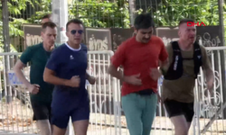 Macron günlerdir konuşulan sabah koşusunu yaptı