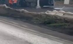 Büyükçekmece'de havalimanı servis otobüsü devrildi: 18 yaralı
