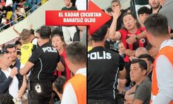 Çocuğa forma çıkarttıran holigan gözaltına alındı.