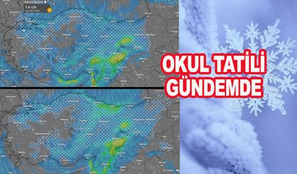 Hafta sonu yağmur Pazartesi her yer kar