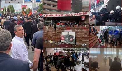 Türkiye'nin kurucu partisi CHP'nin polis zoruyla boşaltılmasından tarihe geçecek kareler