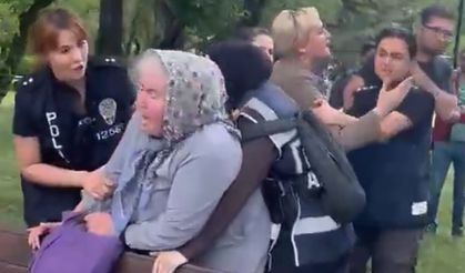 Eylemdeki kızını kurtarmak isteyen öğretmen annesine de polisten sert müdahale