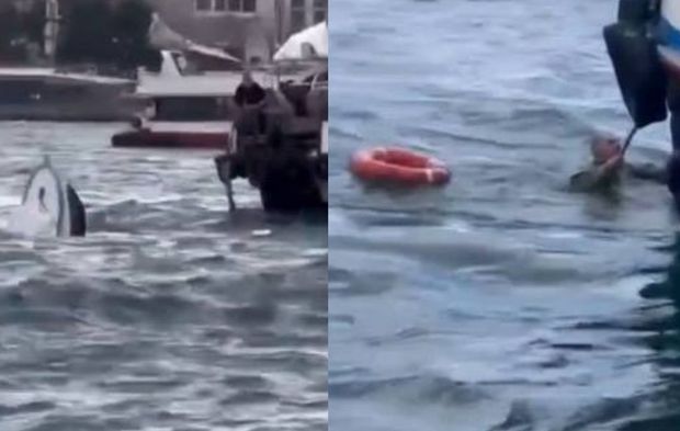 Karaköy'de yolcu vapuru ile tekne çarpıştı!