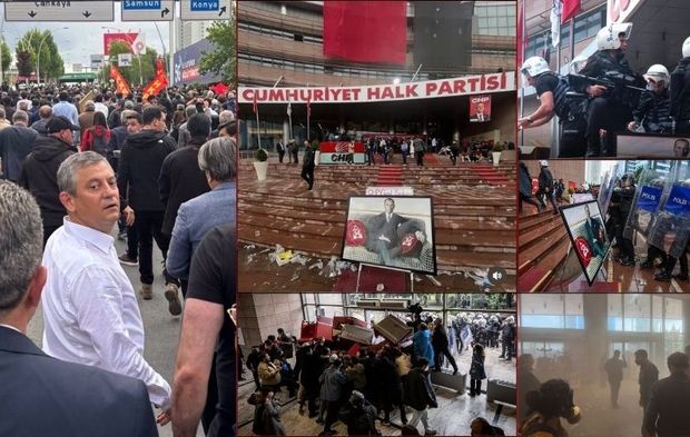 Türkiye'nin kurucu partisi CHP'nin polis zoruyla boşaltılmasından tarihe geçecek kareler