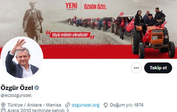 Özgür Özel sosyal medya hesabını da güncelledi