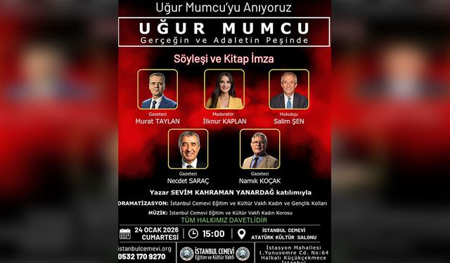 Gerçeğin ve adaletin peşinde, Uğur Mumcu'yu anma etkinliğinde buluşuyoruz