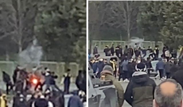 Derbi öncesi ortalık karıştı! Taraftarlar arasında kavga çıktı...