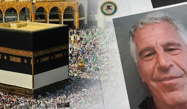 Epstein'in Kabe örtüsünü yere serdiği görüntü ortaya çıktı