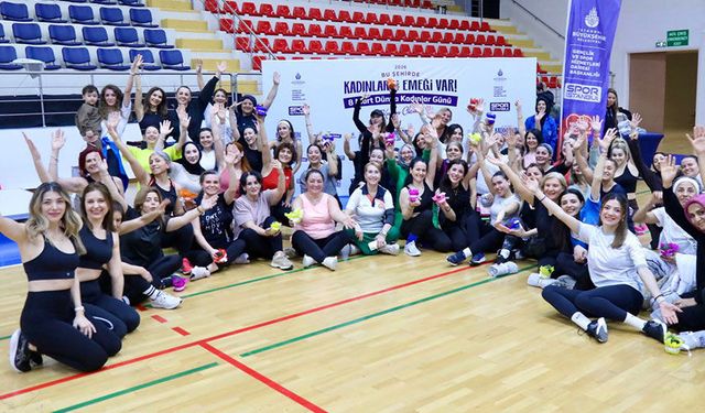 Kadınlar 8 Mart'ı spor ve dansla kutladı