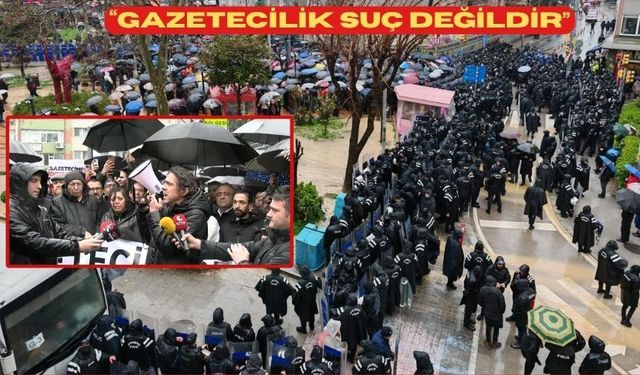 Gazetecilere özgürlük yürüyüşüne polis ordusu!