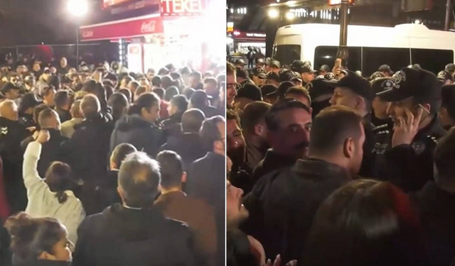 Ümit Erkol'un tutuklanması sonrası polis, bakanlığa yürümek isteyenlere müdahale etti