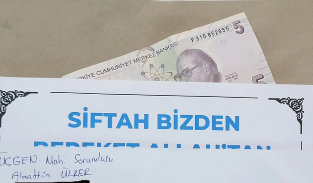 Ülkü Ocakları esnafa siftah diye '5 lira' verdi