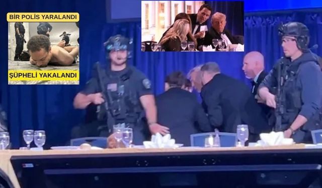 Beyaz Saray yemeğinde silah sesleri! Trump konuşma yapıyordu