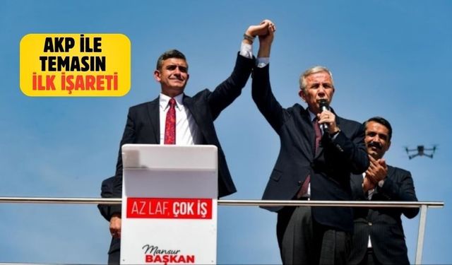 CHP'li başkan Murat kurum ile görüştü Mansur Yavaş pankartları kaldırıldı