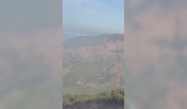 Marmaris'teki orman yangını ikinci gününde