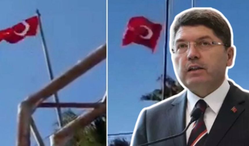 Bakan Tunç açıkladı! Bayrak provokasyonuna soruşturma başlatıldı...