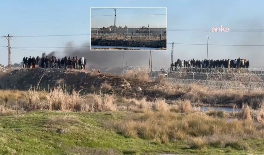 Sınır hattına yönelen gruba güvenlik kuvvetlerinden müdahale