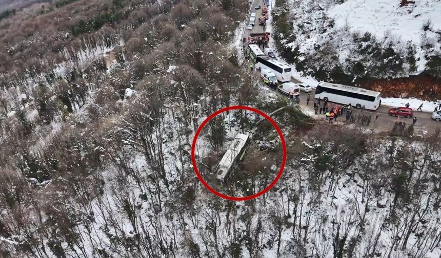 Kocaeli'de otobüs şarampole yuvarlandı! Çok sayıda yaralı var...