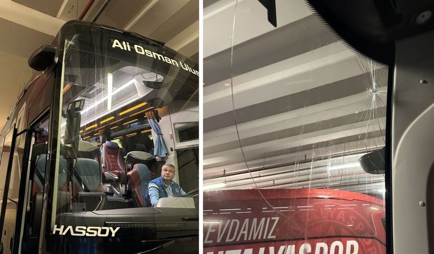 Trabzonspor takım otobüsüne saldırı!