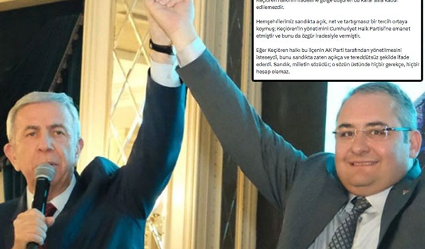 Mansur Yavaş'tan 'Keçiören' tepkisi