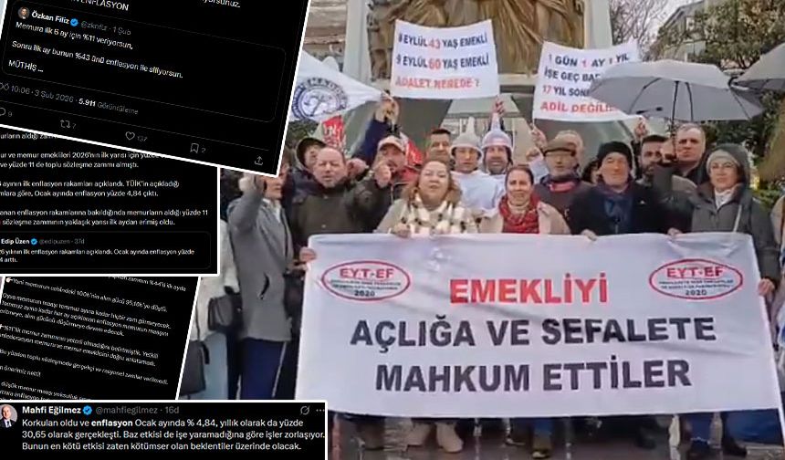 TÜİK'in enflasyon verilerine tepki yağıyor! "Emeklinin zammı ilk aydan gitti"