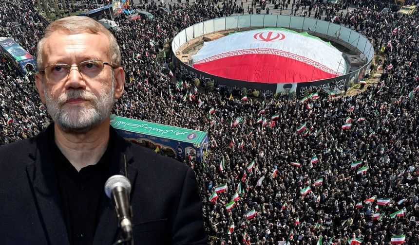 Tahran'da Ali Laricani için cenaze töreni düzenlendi!