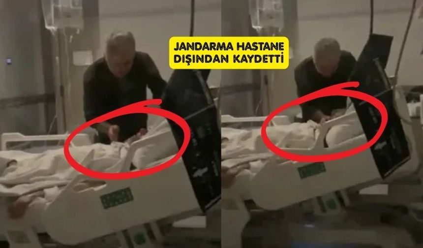 Hastane odasında şoke eden anlar! Oğlu babasını boğmaya çalıştı