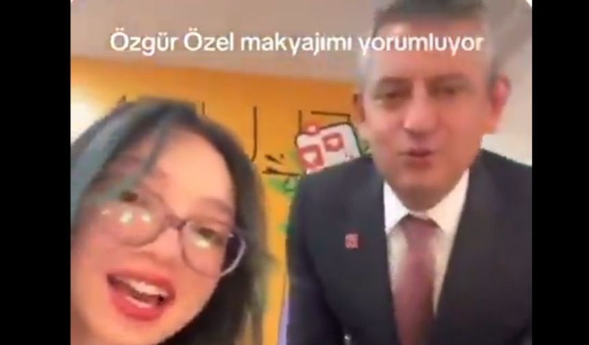 Tik Tok için çekim yapan genç kıza Özgür Özel sürprizi