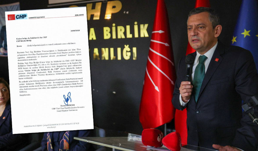Butlan yönetimi CHP Belçika Birliği'ne ait yetki belgesini iptal etti