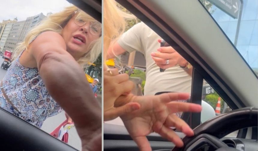 Trafikte kornaya sinirlendi üzerine yürüdü: Senin kafanı kırarım