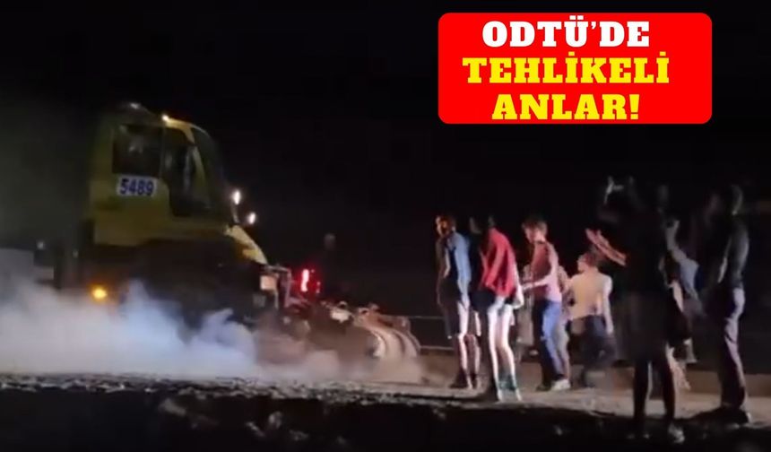 ODTÜ’de öğrencilerin üzerine belediye aracı sürüldü