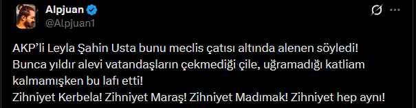 AKP'li Leyla Şahin'in Aleviler hakkındaki sözlerine tepkiler çığ gibi