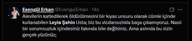 AKP'li Leyla Şahin'in Aleviler hakkındaki sözlerine tepkiler çığ gibi