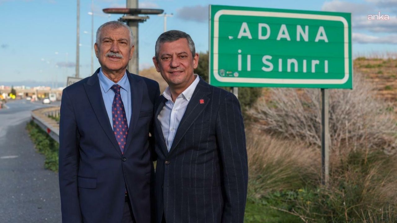 Zeydan Karalar, CHP Genel Başkanı Özgür Özel‘i Adana il sınırında karşıladı