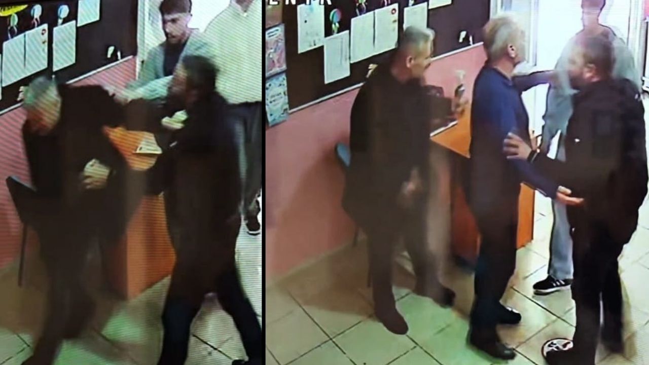 Bitlis'te okul müdürlerine saldırı kameralara yansıdı!