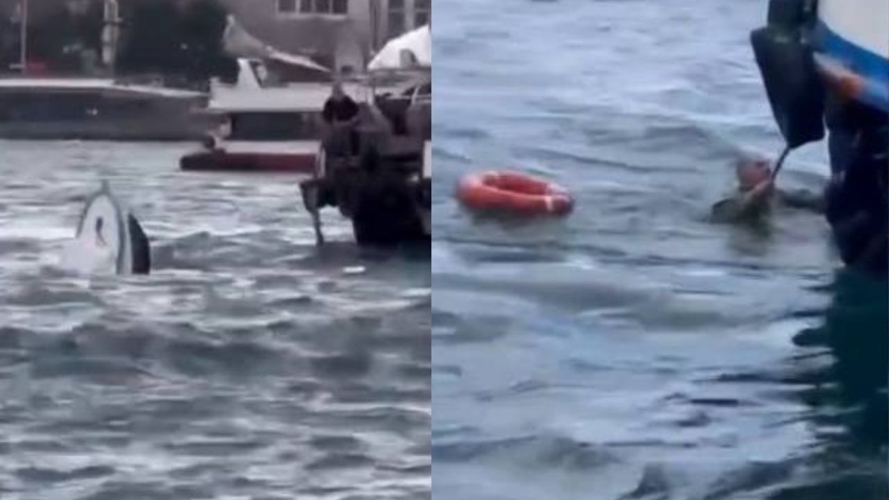 Karaköy'de yolcu vapuru ile tekne çarpıştı!