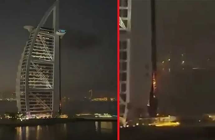 Dubai'deki Burj Al Arab Oteli’ni İran İ H A'sı