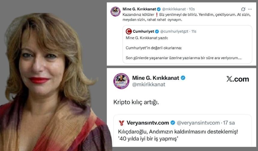 Mine Kırıkkanat Cumhuriyet'ten ayrıldı! 'Kazandınız kötüler' diye duyurdu