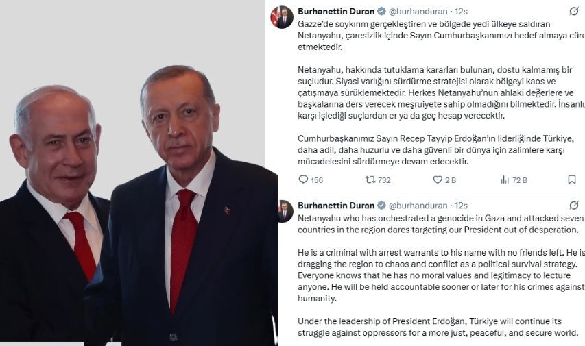 Netenyahu Erdoğan