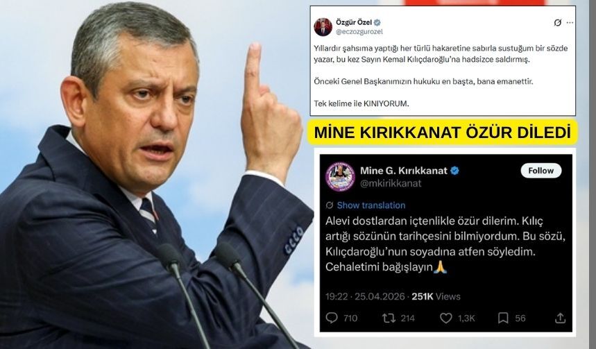 Özgür Özel'in kınadığı yazar Kırıkkanat özür diledi