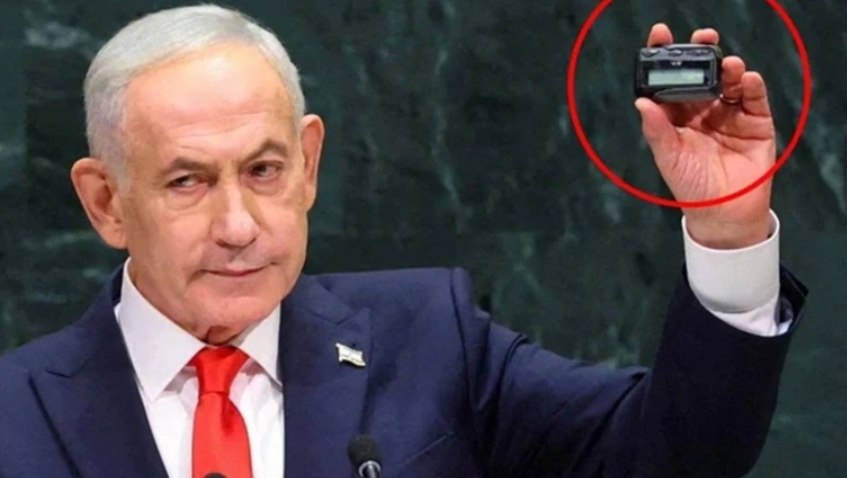 BM kürsüsünde protesto edilen Netanyahu, dünyayı bu cihazla tehdit etti